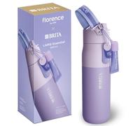 Florence by mills x BRITA LARQ Essential Gourde isotherme 680 ml (Violet) | Gourde en acier inoxydable en édition limitée avec charms signature, créée personnellement par Millie Bobby Brown