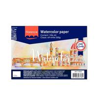 Florence Papier Aquarelle Texture Rugueux A5 - Blanc Cassé - 100 feuilles - 300 g/m² - Sketchbook pour le Dessin, la Calligraphie et la Peinture à l'Aquarelle
