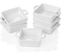 Florentia Service de table - 6 pièces - Pour 6 personnes - Blanc - Service d'assiettes - Assiettes plates - Assiettes à soupe - Assiettes à déjeuner - Moule à four