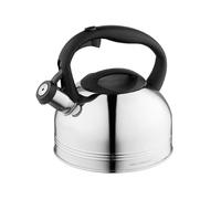 FLORINA Bouilloire Inox (1,9 l) I Theiere Induction ANTER I Sifflet avec Poignée en Bakélite I Sifflet Automatique I Bouilloire pour Thé & Café I Adaptée à Tous Types de Foyers I Argent