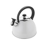 FLORINA - Bouilloire Inox (2,5 l) I Bouilloire Sifflante BRILLO I Poignée Résistante à la Chaleur I Bouilloire non Electrique I Bouilloire Induction, Gaz I Pour Thé et Café I Couleur: Gris Clair