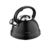 FLORINA Bouilloire (2,5 l) | Bouilloire en acier inoxydable JACOB | Bouilloire à sifflet avec poignée en bakélite & sifflet | Bouilloire à sifflet pour thé & café | Convient pour tous les types de cui