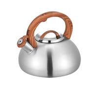 FLORINA Bouilloire Inox (2,5 l) I Theiere Induction LORENZO I Sifflet avec Poignée en Bakélite I Sifflet Automatique I Bouilloire pour Thé & Café I Adaptée à Tous Types de Foyers I argent
