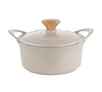 FLORINA Casserole en Aluminium OSLO (6,7 l) I 28 cm de Diamètre I Revêtement Antiadhésif Céramique I Poignée Ergonomique Softgrip I Marmite Adaptée pour les Plaques à Induction, à Gaz et Électriques