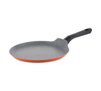 FLORINA CHILI Poêle à crêpes en aluminium de 28 cm de diamètre - Revêtement antiadhésif imitation pierre - Induction point - Poêle à frire pour tous les types de cuisinières et induction (orange)