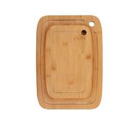 FLORINA Ensemble de 3 Planches a Découper en Bambou WOODY I Planches Naturelles avec Rigoles pour Jus I Planche de Cuisine Antibactérienne I Planches Universelles pour Fromage, Viande, Fruits, Légumes