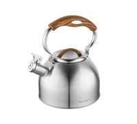 Bouilloire en acier inoxydable 2,5 L Bouilloire en forme de flûte, couleur marron