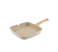 FLORINA Poêle Grill en Aluminium (28 cm) I Revêtement Antiadhésif Céramique de la Poêle à Frire OSLO I Poignée Soft Ergonomique I Poêle Adaptée pour les Plaques à Induction, à Gaz et Électriques
