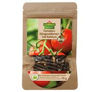 Florissa Natürlich 58998 Bâtonnets d'engrais bio avec calcium pour tomates savoureuses et une croissance puissante - Avec label de qualité dans le jardin (sachet de 75 g) - Marron