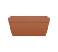 FLORUS Paris Terrace Trough 60cm - Jardiniere Exterieur - Plastique 100% Recyclé - L59 x W29 x H26 - Beige/Terre Cuite