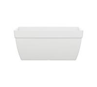 FLORUS Paris Terrace Trough 60cm - Jardiniere Exterieur - Plastique 100% Recyclé - L59 x W29 x H26 - Blanc/Blanc