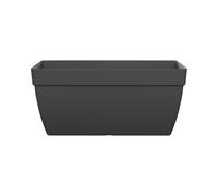 FLORUS Paris Terrace Trough 80cm - Jardiniere Exterieur Grande Taille - Plastique 100% Recyclé - L76.4 x W36 x H31 - Gris/Anthracite