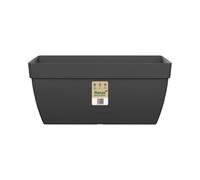 FLORUS Paris Terrace Trough 80cm Pot de Fleur - Anthracite | L 36 x W 76.4 x H 31.9 cm | Plastique 100% recyclé