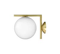 FLOS lampe murale ou au plafond IC C/W1 (Laiton brossé - Verre soufflé et métal)