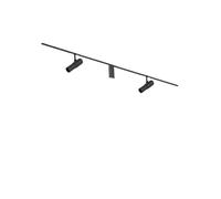 Flos Zero Track Atom 120, 2 spots, 2x 1m rail, alimentation électrique centrale, noir