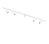 Flos Zero Track Atom 120, 4 spots, 2x 2m rail, alimentation électrique centrale, blanc