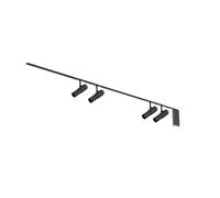 Flos Zero Track Atom 120, 4 spots, 3m rail, alimentation électrique en bout, noir