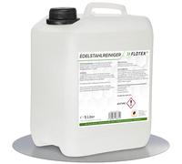 FLOTEX Nettoyant liquide très efficace pour acier inoxydable 2 x 5 l - Nettoyant puissant pour acier inoxydable de cuisine et de cuisine - Entretien de l'acier inoxydable - Nettoyant pour barbecue en