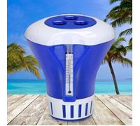 Flotteur doseur de grande taille pour comprimés de chlore et de brome de 20 à 200 g, bague de réglage du thermomètre, piscine