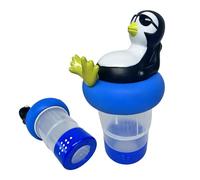 Flotteur pour Comprimes De Chlore - Support Flottant Pingouin Réglable De | Flotteur De Piscine Pour Pastilles De Chlore Baignade | Bassin Jardin Terrasse Fête Estivale Hôtel Parc Aquatique pour