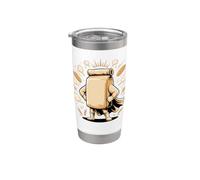 Flour Baker Baking Sourdough Pun Bakery Gobelet isotherme en acier inoxydable double paroi