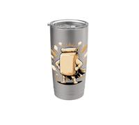 Flour Baker Baking Sourdough Pun Bakery Gobelet isotherme en acier inoxydable double paroi