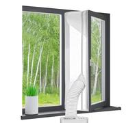 Flow Fire 400CM Kit Calfeutrage Climatiseur, Calfeutrage Fenetre Climatiseur avec Fermeture Éclair, Evacuation Climatiseur Mobile Convient à Tous les Climatiseurs Portables