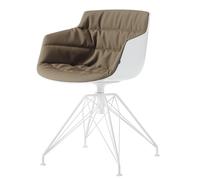 Flow Slim - Fauteuil capitonné piètement LEM WxHxD 65x76,4x65cm