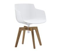 Flow Slim - Fauteuil piètement chêne WxHxD 55x76,4x54cm