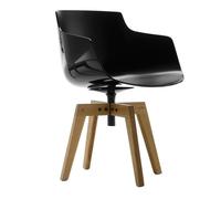 Flow Slim - Fauteuil piètement chêne WxHxD 55x76,4x54cm