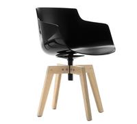 Flow Slim - Fauteuil piètement chêne WxHxD 55x76,4x54cm