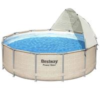 Flowclear Pare-Soleil Rond pour Piscine, Compatible avec Les piscines Hors Sol Rondes de 3 à 5,5 m