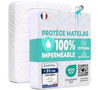 Flowen Protège Matelas 90x190 cm Alèse Impermeable Drap Housse en Coton et Microfibre Protection Lit pour Adulte et Bebe Alaise pour Incontinence Anti-Acarien Couvre-Matelas Pipi Lavable en Machine