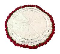 Flower Blanket Bouquet 43.3in Handmade - Romantic Red Rose Crochet Flower