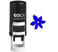 FLOWER DESIGN Timbre auto-encrage Mini Rubber ronde enseignants décoratifs Timbres 12mm