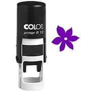 FLOWER DESIGN Timbre auto-encrage Mini Rubber ronde enseignants décoratifs Timbres 12mm