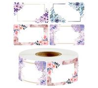 Flower Pattern Sticker Roll - Envelope Seal Label System, DIY Canning Organization Accessory, Decorative Identification Tags for Jars Lids Bottles Craft Projects Use | Creative Decor