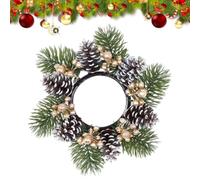 Flower Pillar Ring- Flame Retardant Silk Petal Fabric, Heavy Duty Flexible | Holiday Table Decor Pine Rings Garland Candle WreatHome Decor Fall Party Wedding Study Bedroom Fireplace Shelf Holiday Winter