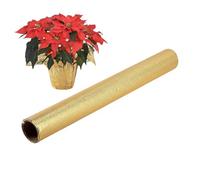 Flower Pot Wrappers - Aluminum 10 Yard 50cm | Waterproof Gold Foil Planter | Wrap Decorative Floral Paper Roll For Christmas Wedding Birthday Graduation Craft Shipping Packaging Bouquet Use