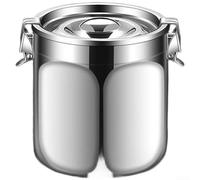 Floweringbeter Bocal hermétique en acier inoxydable 304 pour grains de café, feuilles de thé, farines, épices et aliments secs avec large ouverture (B)