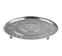 Floweringbeter Grille de cuisson vapeur en acier inoxydable avec triple pied stable pour une performance de cuisson à la vapeur sûre et efficace (26 cm)
