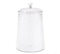 Floweringbeter Lot de 4 bocaux de rangement en verre de qualité alimentaire avec joint hermétique - 9 L/5 L/3 L/1,2 L - Texture antidérapante et design en relief - Pour l'organisation du garde-manger