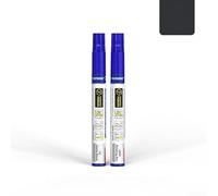 Floweringbeter Stylo de retouche noir mat pour réparation de carrosserie de voiture avec précision à bille, finition non réfléchissante et séchage résistant à la poussière (noir mat + vernis)