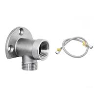 Floweringbeter Support de robinet mural en acier inoxydable 304 avec base de 10,2 cm pour montage du robinet et intégration de la valve dans les travaux de plomberie (C)