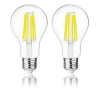 FLSNT conome en énergie Ampoule E27 100W Équivalent, 7W A70 Ampoule LED E27 Blanc Chaud 2700K, 1521LM Super Brillant Ampoule LED Edison, Non-Dimmable, Lot de 2