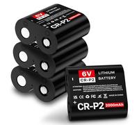 FLSTOR CR-P2 Lot de 4 piles au lithium 6 V 1500 mAh