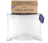 FluffCo Zen Fluff Oreiller 100 % coton, 300 fils au pouce carré, alternative au duvet, fabriqué aux États-Unis (standard/Queen size)