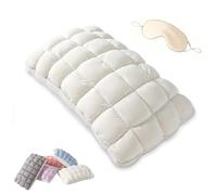 Fluffy Puffgrid Bed Pillow for All Sleepers, Mellow Sleep Puff Pillow (#C) | for Sleeping Hot, Ice Silk, Cover Fluffy Cloud Pillows, For Side and Back Sleepers, Soft Support, Machine Washable
