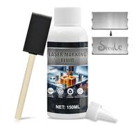Fluide de Marquage Laser, Poudre de Marquage Laser pour Métaux, Fluide de Gravure Laser, Séchage Rapide Sans Résidus, Convient Gravure Laser Métal, Acrylique, Verre, Acier Inoxydable, 150ml