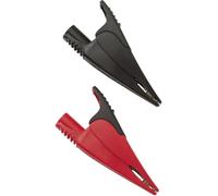 Fluke AC285 Jeu de pinces crocodiles de sécurité femelle 4 mm CAT IV 600 V, CAT III 1000 V rouge, noir